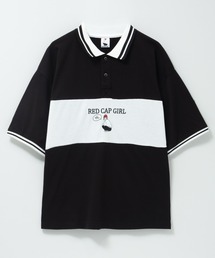 RED CAP GIRL T/C鹿の子切替ポロシャツ