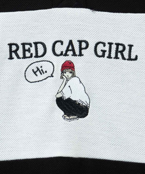 Red Cap Girl(レッドキャプガール)の「RED CAP GIRL T/C鹿の子切替ポロシャツ(ポロシャツ・メンズ・ネイビー/ブラック/ホワイト・M/L)」の7枚目の写真