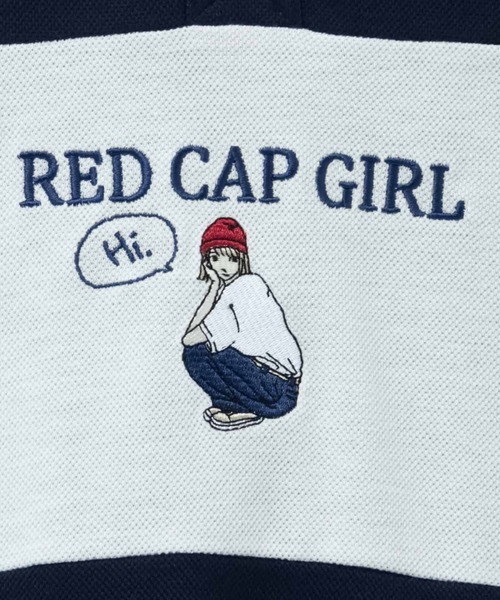 Red Cap Girl(レッドキャプガール)の「RED CAP GIRL T/C鹿の子切替ポロシャツ(ポロシャツ・メンズ・ネイビー/ブラック/ホワイト・M/L)」の9枚目の写真