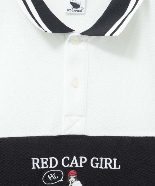 Red Cap Girl(レッドキャプガール)の「RED CAP GIRL T/C鹿の子切替ポロシャツ(ポロシャツ・メンズ・ネイビー/ブラック/ホワイト・M/L)」の10枚目の写真