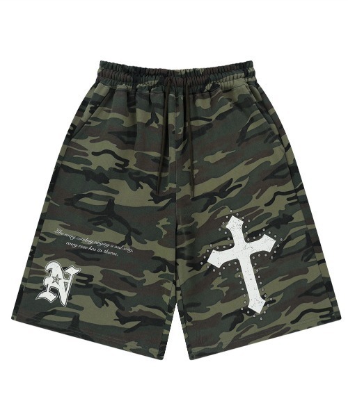 ショートパンツ [NIIER NOR] N-CROSS HALF PANTS A'GEM/9 × .kom 『NIIER NOR/ニーアノア』 N-CROSS HALF PANTS/N