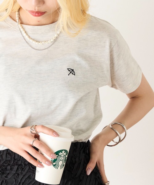 Arnie Arnold Palmer(アーニーアーノルドパーマー)の「【Arnie Arnold Palmer】8051573 天竺ワンポイントTシャツ(Tシャツ/カットソー・レディース・チャコールグレー/オートミール/ネイビー・M/L)」の4枚目の写真