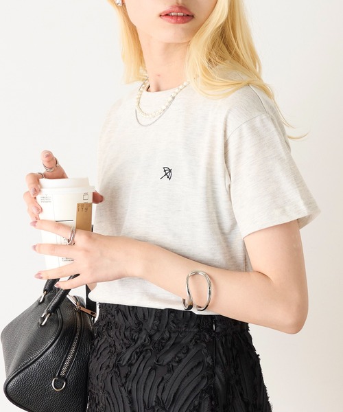 Arnie Arnold Palmer(アーニーアーノルドパーマー)の「【Arnie Arnold Palmer】8051573 天竺ワンポイントTシャツ(Tシャツ/カットソー・レディース・チャコールグレー/オートミール/ネイビー・M/L)」の5枚目の写真