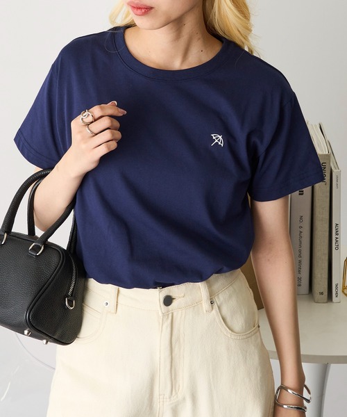 Arnie Arnold Palmer(アーニーアーノルドパーマー)の「【Arnie Arnold Palmer】8051573 天竺ワンポイントTシャツ(Tシャツ/カットソー・レディース・チャコールグレー/オートミール/ネイビー・M/L)」の14枚目の写真