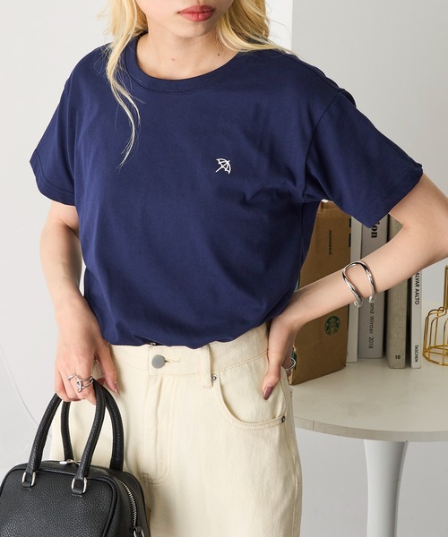 Arnie Arnold Palmer(アーニーアーノルドパーマー)の「【Arnie Arnold Palmer】8051573 天竺ワンポイントTシャツ(Tシャツ/カットソー・レディース・チャコールグレー/オートミール/ネイビー・M/L)」の15枚目の写真