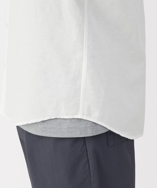 無印良品（ムジルシリョウヒン）の「紳士　ヘンプコットン半袖シャツ（シャツ/ブラウス・メンズ・スモーキーグリーン系/ネイビー/サンドベージュ/ホワイト・S/M/L/XL）」の15枚目の写真