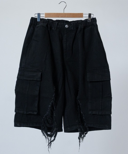 JOHN'S CLOSET（ジョンズクローゼット）の「【13】クラッシュカーゴショーツ（カーゴパンツ・メンズ・ブラック/グレー・LARGE/MEDIUM）」の21枚目の写真