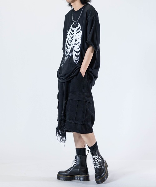 JOHN'S CLOSET（ジョンズクローゼット）の「【13】クラッシュカーゴショーツ（カーゴパンツ・メンズ・ブラック/グレー・LARGE/MEDIUM）」の10枚目の写真