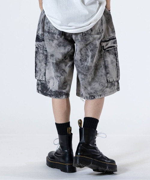 JOHN'S CLOSET（ジョンズクローゼット）の「【13】クラッシュカーゴショーツ（カーゴパンツ・メンズ・ブラック/グレー・LARGE/MEDIUM）」の14枚目の写真