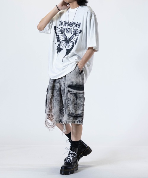 JOHN'S CLOSET（ジョンズクローゼット）の「【13】クラッシュカーゴショーツ（カーゴパンツ・メンズ・ブラック/グレー・LARGE/MEDIUM）」の19枚目の写真