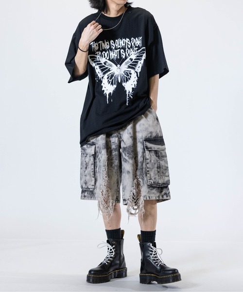 JOHN'S CLOSET（ジョンズクローゼット）の「【13】クラッシュカーゴショーツ（カーゴパンツ・メンズ・ブラック/グレー・LARGE/MEDIUM）」の15枚目の写真