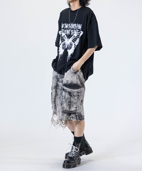 JOHN'S CLOSET（ジョンズクローゼット）の「【13】クラッシュカーゴショーツ（カーゴパンツ・メンズ・ブラック/グレー・LARGE/MEDIUM）」の16枚目の写真