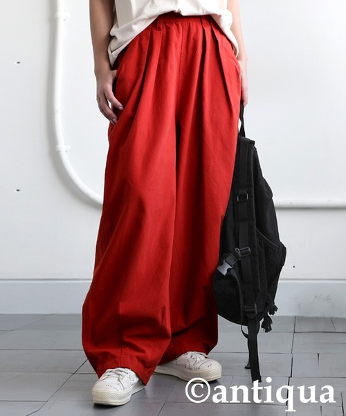 antiqua（アンティカ）の「リネンサーカスパンツ（その他パンツ・レディース・ネイビー/チャコールグレー/ナチュラル/ブラック/オレンジ・ONESIZE）」の10枚目の写真