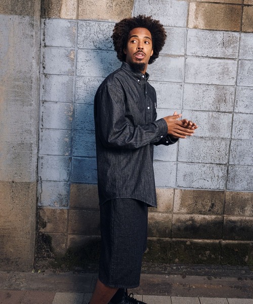 FIRST DOWN（ファーストダウン）の「11.5oz デニム バギーショーツ（デニムパンツ・メンズ・インディゴブルー/ブラック/ライトブルー・M/L/XL）」の4枚目の写真