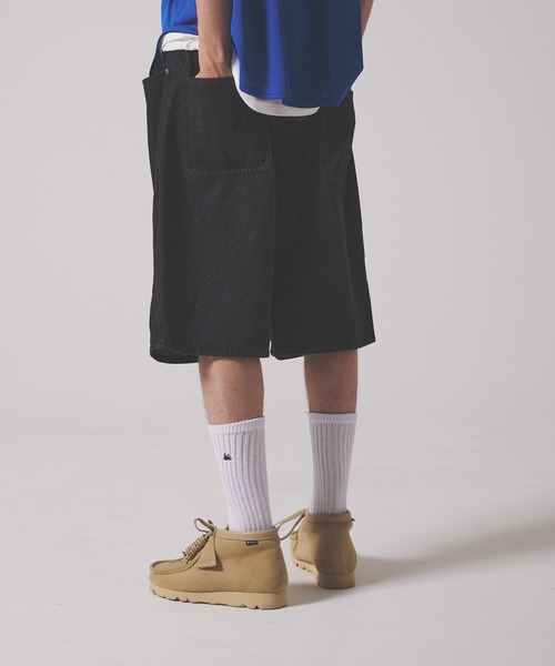FIRST DOWN（ファーストダウン）の「11.5oz デニム バギーショーツ（デニムパンツ・メンズ・インディゴブルー/ブラック/ライトブルー・M/L/XL）」の9枚目の写真