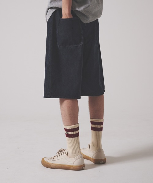 FIRST DOWN（ファーストダウン）の「11.5oz デニム バギーショーツ（デニムパンツ・メンズ・インディゴブルー/ブラック/ライトブルー・M/L/XL）」の18枚目の写真