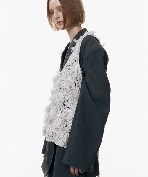 JOSE MOON（ジョゼムーン）の「BLOSSOM MOTIF KNIT/ブロッサムモチーフニット（ニット/セーター・レディース・ホワイト/ブラック・FREE）」の12枚目の写真