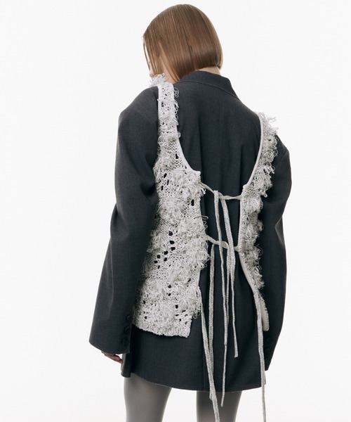 JOSE MOON（ジョゼムーン）の「BLOSSOM MOTIF KNIT/ブロッサムモチーフニット（ニット/セーター・レディース・ホワイト/ブラック・FREE）」の14枚目の写真