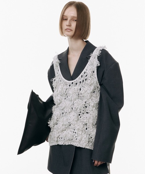 JOSE MOON（ジョゼムーン）の「BLOSSOM MOTIF KNIT/ブロッサムモチーフニット（ニット/セーター・レディース・ホワイト/ブラック・FREE）」の15枚目の写真
