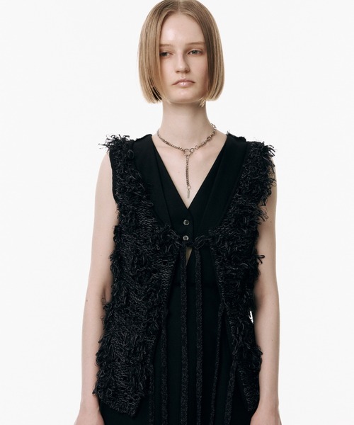 JOSE MOON（ジョゼムーン）の「BLOSSOM MOTIF KNIT/ブロッサムモチーフニット（ニット/セーター・レディース・ホワイト/ブラック・FREE）」の7枚目の写真