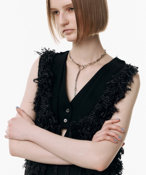 JOSE MOON（ジョゼムーン）の「BLOSSOM MOTIF KNIT/ブロッサムモチーフニット（ニット/セーター・レディース・ホワイト/ブラック・FREE）」の17枚目の写真