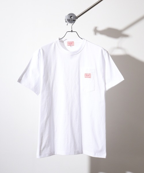 BIG MIKE(ビッグマイク)の「BIGMIKE Sunglasses Pocket Tee サングラスポケット ワイド半袖Tシャツ(Tシャツ/カットソー・メンズ・チャコール/ホワイト/グリーン/ブラック/インディゴブルー・L/M/XL)」の6枚目の写真