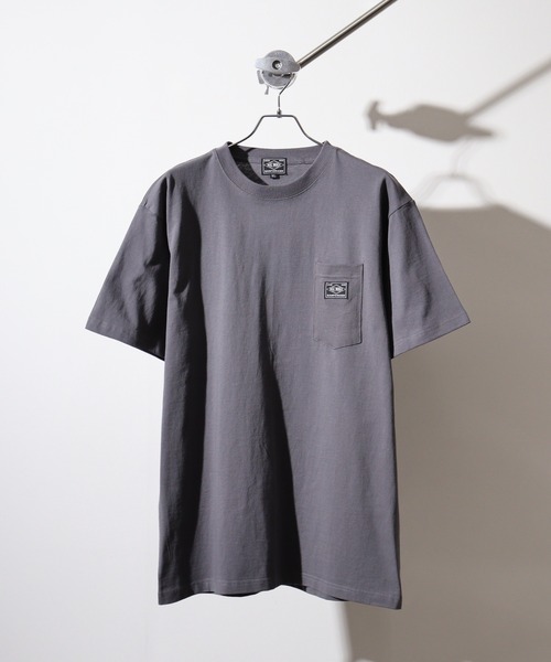 BIG MIKE(ビッグマイク)の「BIGMIKE Sunglasses Pocket Tee サングラスポケット ワイド半袖Tシャツ(Tシャツ/カットソー・メンズ・チャコール/ホワイト/グリーン/ブラック/インディゴブルー・L/M/XL)」の7枚目の写真