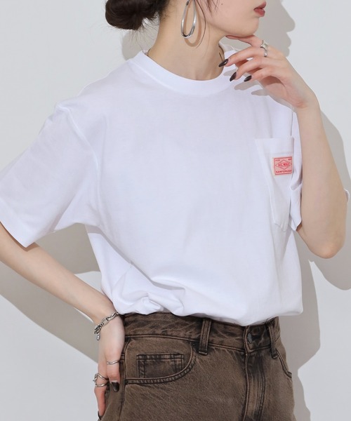 BIG MIKE(ビッグマイク)の「BIGMIKE Sunglasses Pocket Tee サングラスポケット ワイド半袖Tシャツ(Tシャツ/カットソー・メンズ・チャコール/ホワイト/グリーン/ブラック/インディゴブルー・L/M/XL)」の14枚目の写真