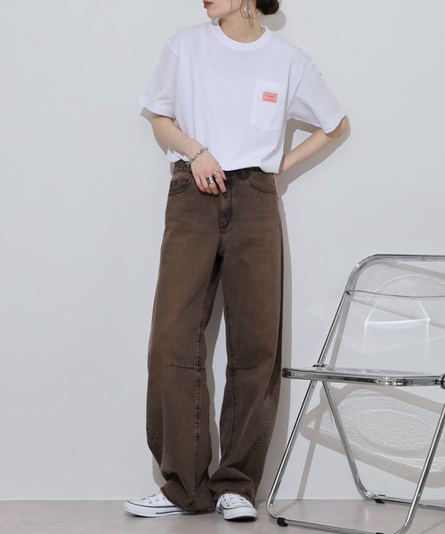 BIG MIKE(ビッグマイク)の「BIGMIKE Sunglasses Pocket Tee サングラスポケット ワイド半袖Tシャツ(Tシャツ/カットソー・メンズ・チャコール/ホワイト/グリーン/ブラック/インディゴブルー・L/M/XL)」の16枚目の写真