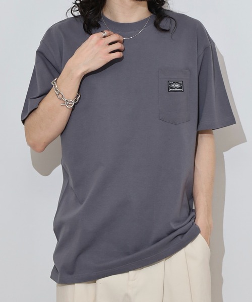 BIG MIKE(ビッグマイク)の「BIGMIKE Sunglasses Pocket Tee サングラスポケット ワイド半袖Tシャツ(Tシャツ/カットソー・メンズ・チャコール/ホワイト/グリーン/ブラック/インディゴブルー・L/M/XL)」の17枚目の写真