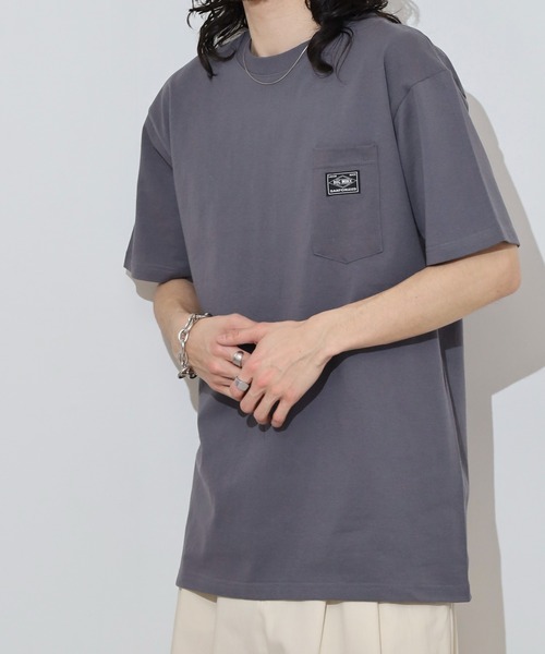 BIG MIKE(ビッグマイク)の「BIGMIKE Sunglasses Pocket Tee サングラスポケット ワイド半袖Tシャツ(Tシャツ/カットソー・メンズ・チャコール/ホワイト/グリーン/ブラック/インディゴブルー・L/M/XL)」の19枚目の写真