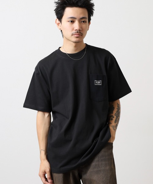 BIG MIKE(ビッグマイク)の「BIGMIKE Sunglasses Pocket Tee サングラスポケット ワイド半袖Tシャツ(Tシャツ/カットソー・メンズ・チャコール/ホワイト/グリーン/ブラック/インディゴブルー・L/M/XL)」の21枚目の写真
