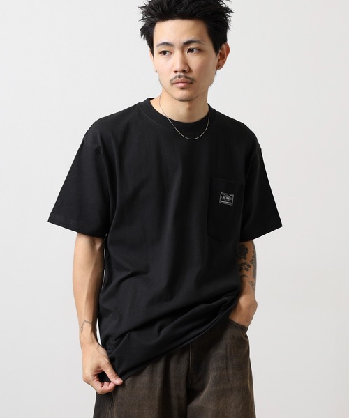 BIG MIKE(ビッグマイク)の「BIGMIKE Sunglasses Pocket Tee サングラスポケット ワイド半袖Tシャツ(Tシャツ/カットソー・メンズ・チャコール/ホワイト/グリーン/ブラック/インディゴブルー・L/M/XL)」の22枚目の写真