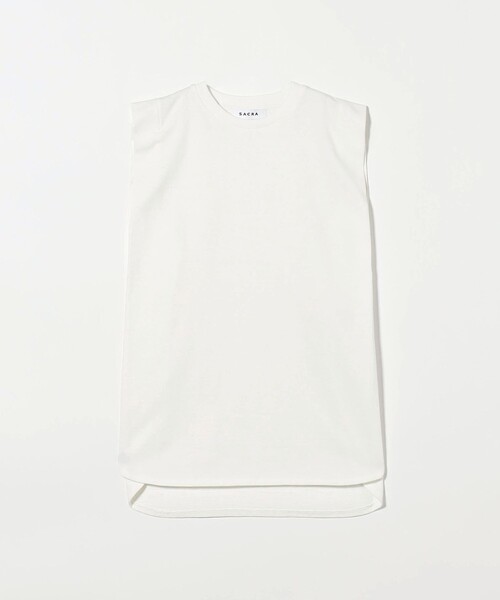 セール】＜SACRA＞サイドスリット ノースリーブ カットソー（T