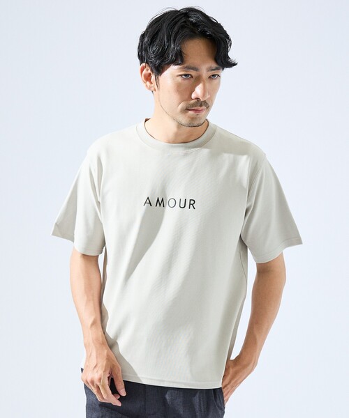 ABAHOUSE GRAY（アバハウスグレイ）の「【AMOUR】ベアポンチ ロゴ 半袖Tシャツ（Tシャツ/カットソー・メンズ・ホワイト/ブラック/グレー/グレイッシュベージュ・46/48）」の4枚目の写真