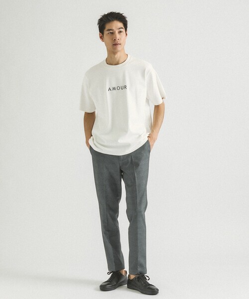 ABAHOUSE GRAY（アバハウスグレイ）の「【AMOUR】ベアポンチ ロゴ 半袖Tシャツ（Tシャツ/カットソー・メンズ・ホワイト/ブラック/グレー/グレイッシュベージュ・46/48）」の5枚目の写真