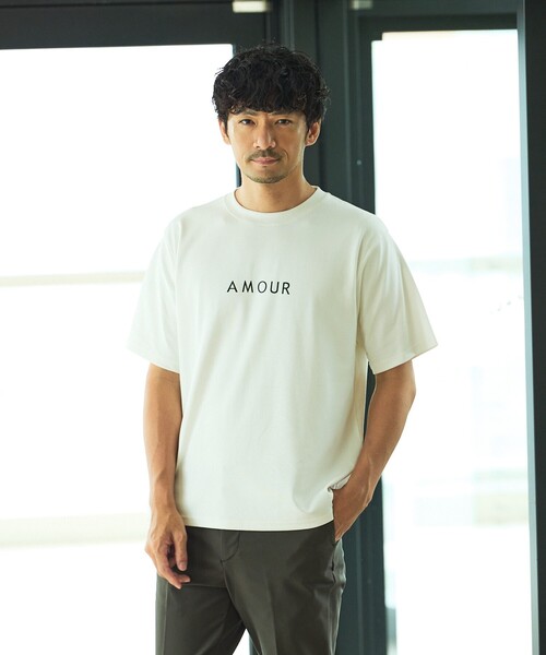 ABAHOUSE GRAY（アバハウスグレイ）の「【AMOUR】ベアポンチ ロゴ 半袖Tシャツ（Tシャツ/カットソー・メンズ・ホワイト/ブラック/グレー/グレイッシュベージュ・46/48）」の18枚目の写真