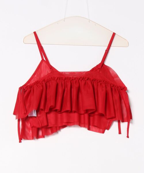 STYLEBLOCK（スタイルブロック）の「チュールアシメフリルビスチェ（シャツ/ブラウス・レディース・ブラック/ブルー/レッド/アイボリー/グレー・M）」の6枚目の写真