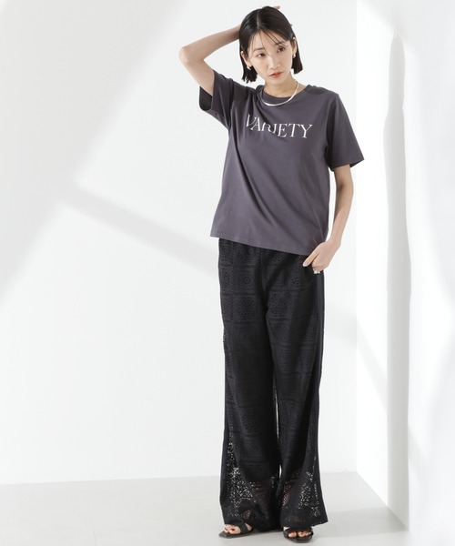 NANO universe（ナノユニバース）の「サイド切り替えレースパンツ（その他パンツ・レディース・ブラック/アイボリー/ブラウン・FREE）」の19枚目の写真