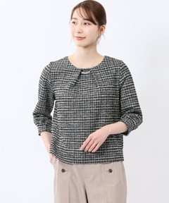 セール】CHECK PUFF SLEEVE TOP（シャツ/ブラウス）｜Ameri