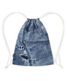 『mahagrid/マハグリッド』DENIM PRINTED GYM SACK /デニムプリントジムサック