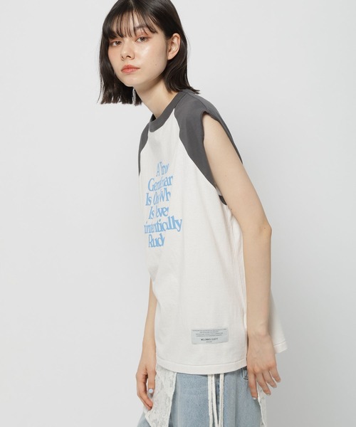 niko and...(ニコアンド)の「【WILLIAM B.ELIOTT】ノースリーブラグランプルオーバー(Tシャツ/カットソー・レディース・オフホワイト/ブラウン・MEDIUM/LARGE)」の6枚目の写真