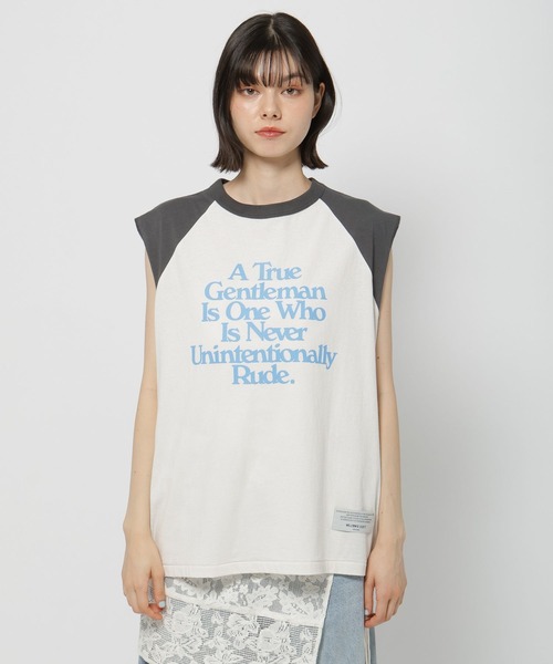 niko and...(ニコアンド)の「【WILLIAM B.ELIOTT】ノースリーブラグランプルオーバー(Tシャツ/カットソー・レディース・オフホワイト/ブラウン・MEDIUM/LARGE)」の14枚目の写真