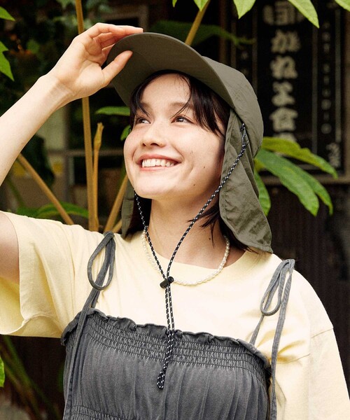 セール】【Beach & Festival】UVカット 撥水ナイロン サンシールド付き