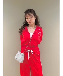 トラックジャケット」に該当するレッド/赤色系のレディース