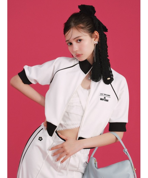 LILY BROWN×MARY QUANTハーフスリーブトラックジャケット LILY BROWN×MARY QUANT】ハーフスリーブトラックジャケット