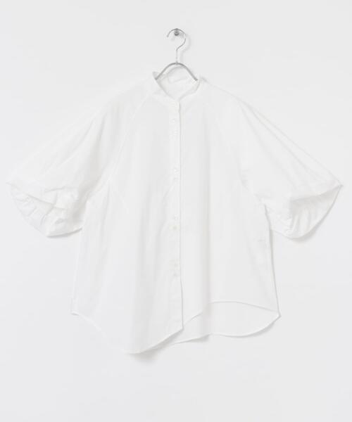 URBAN RESEARCH（アーバンリサーチ）の「イレギュラーヘムスタンドカラーブラウス（シャツ/ブラウス・レディース・オフホワイト/グレー系その他/ブルー系その他・FREE）」の15枚目の写真