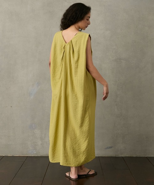 セール】Back design relaxed sleeveless long one-piece