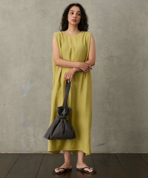 セール】Back design relaxed sleeveless long one-piece