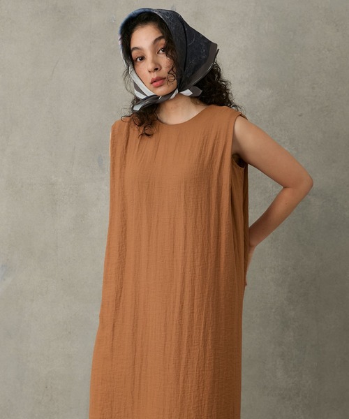 FORME ノースリーブロングワンピース　サイズ0 ブラウン forme ブラウン ノースリーブ ロングワンピース